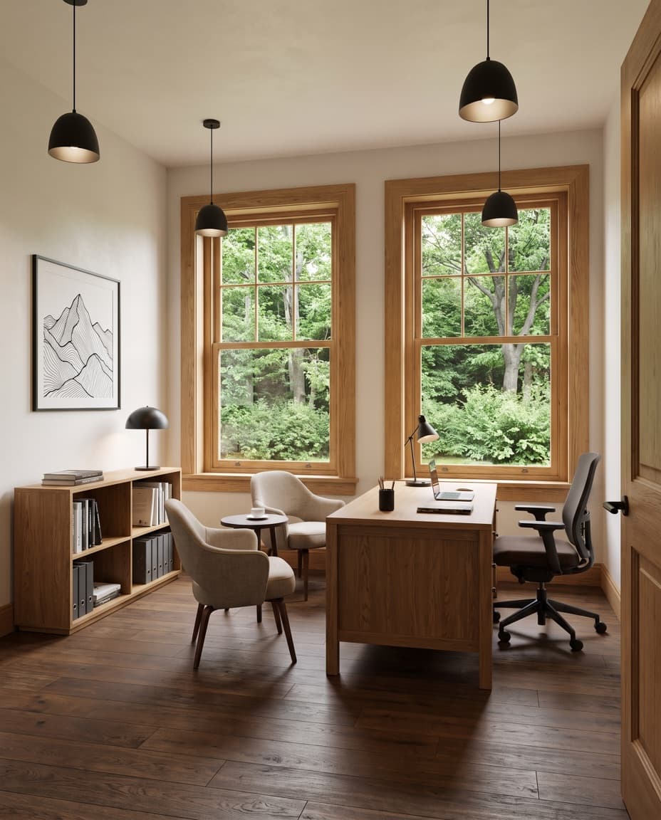 Concept rendering of The Adams, a private office of about 140 to 160 sq ft
